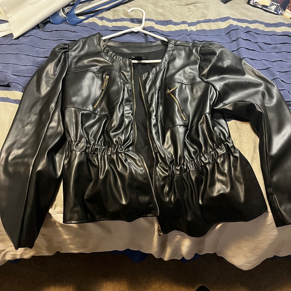 Black Faux Leather Jacket